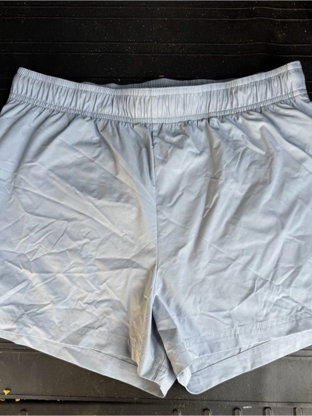 Women's Light Blue Athletic Shorts with Elastic Waistband